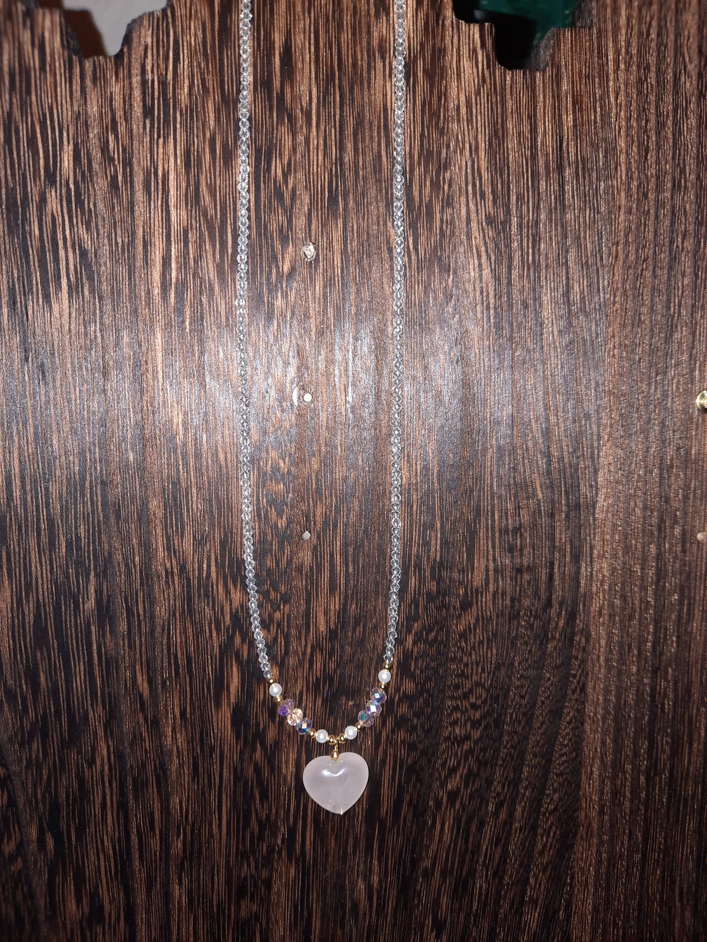 Rose Quartz Heart Necklace