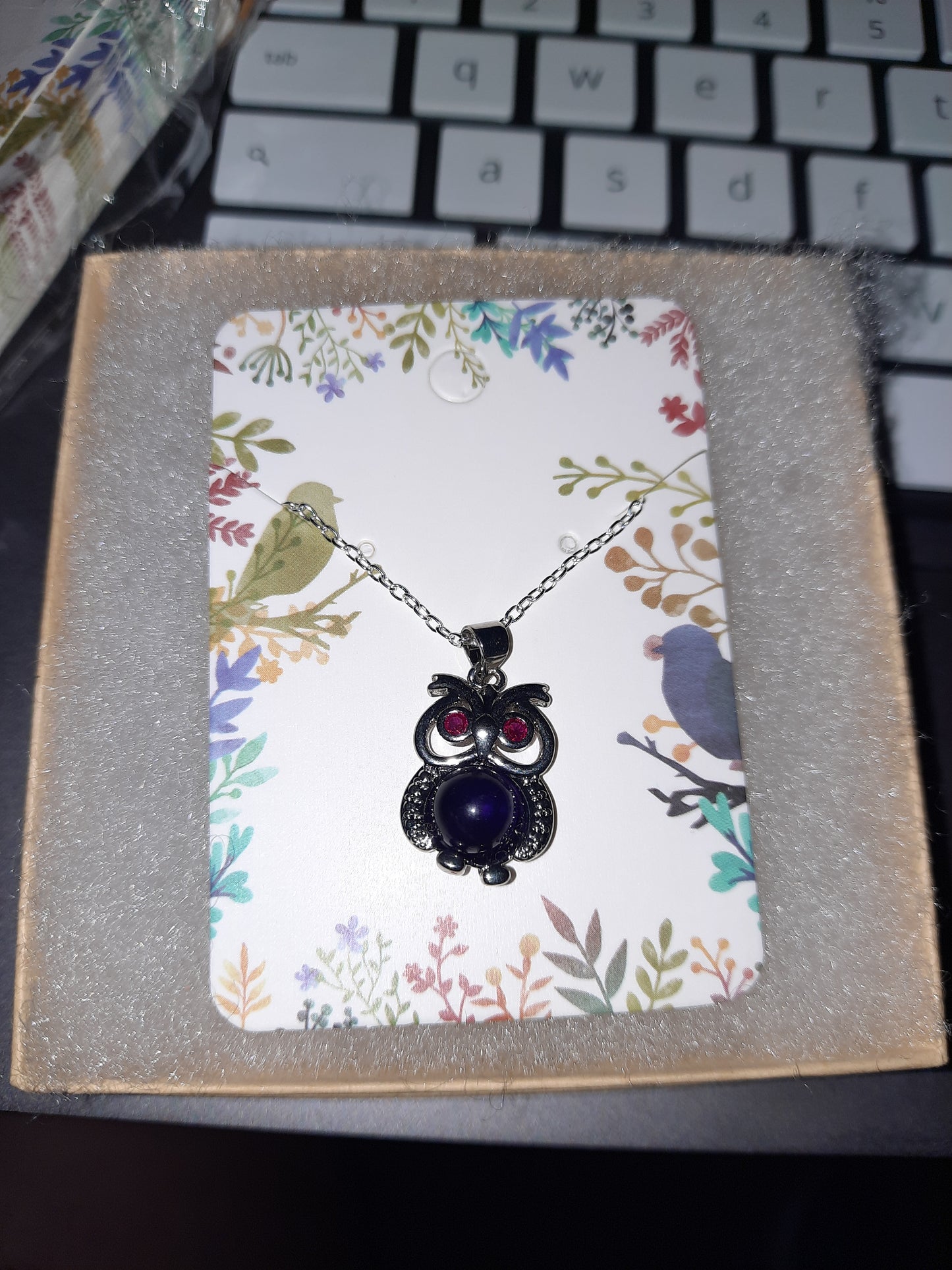 Onyx Owl Necklace