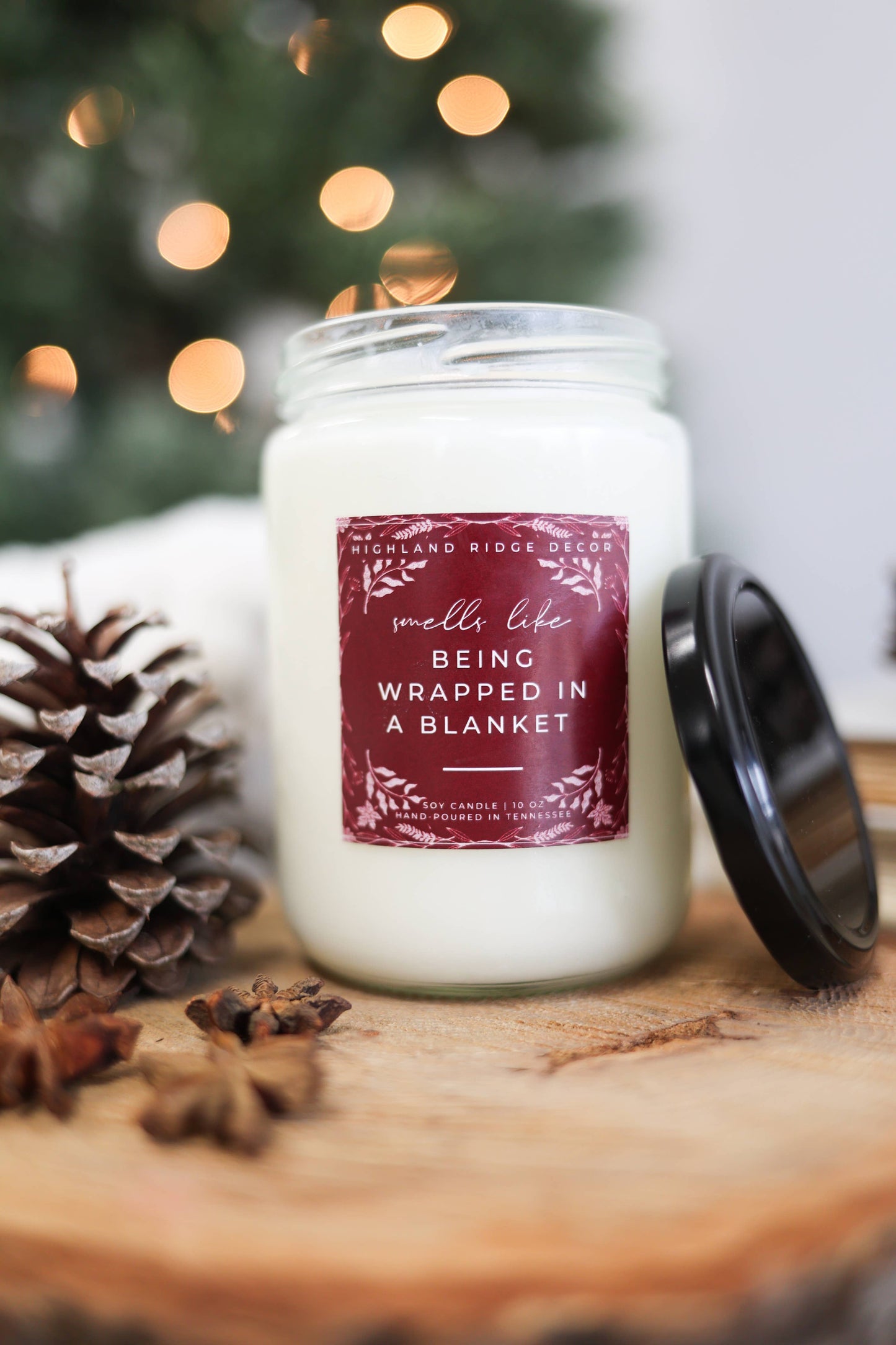 Cranberry and Fig Fall Candle | Wood Wick Soy Candle