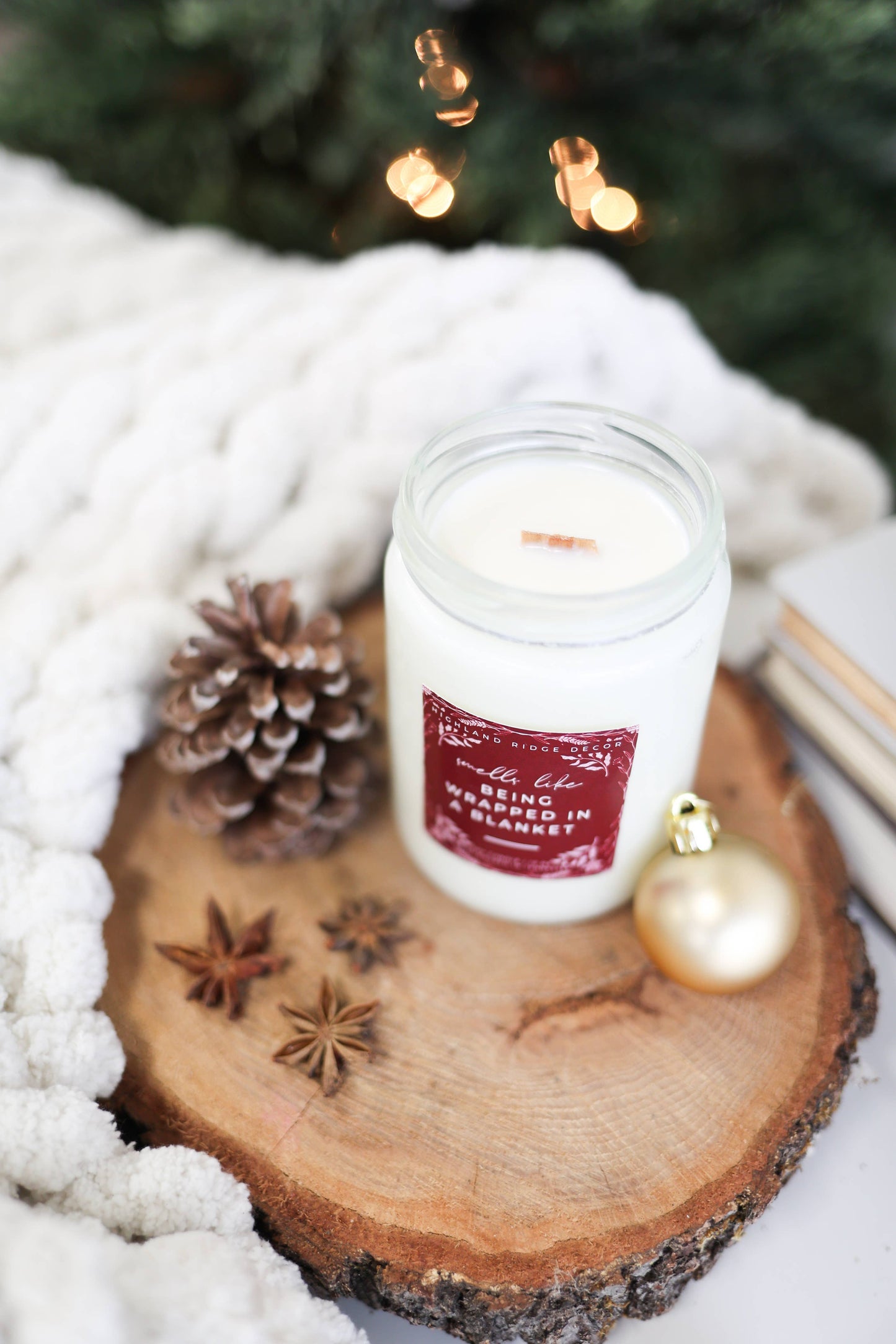 Cranberry and Fig Fall Candle | Wood Wick Soy Candle