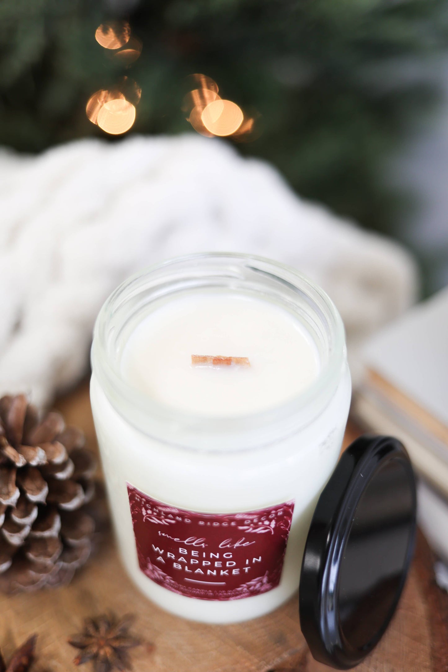Cranberry and Fig Fall Candle | Wood Wick Soy Candle