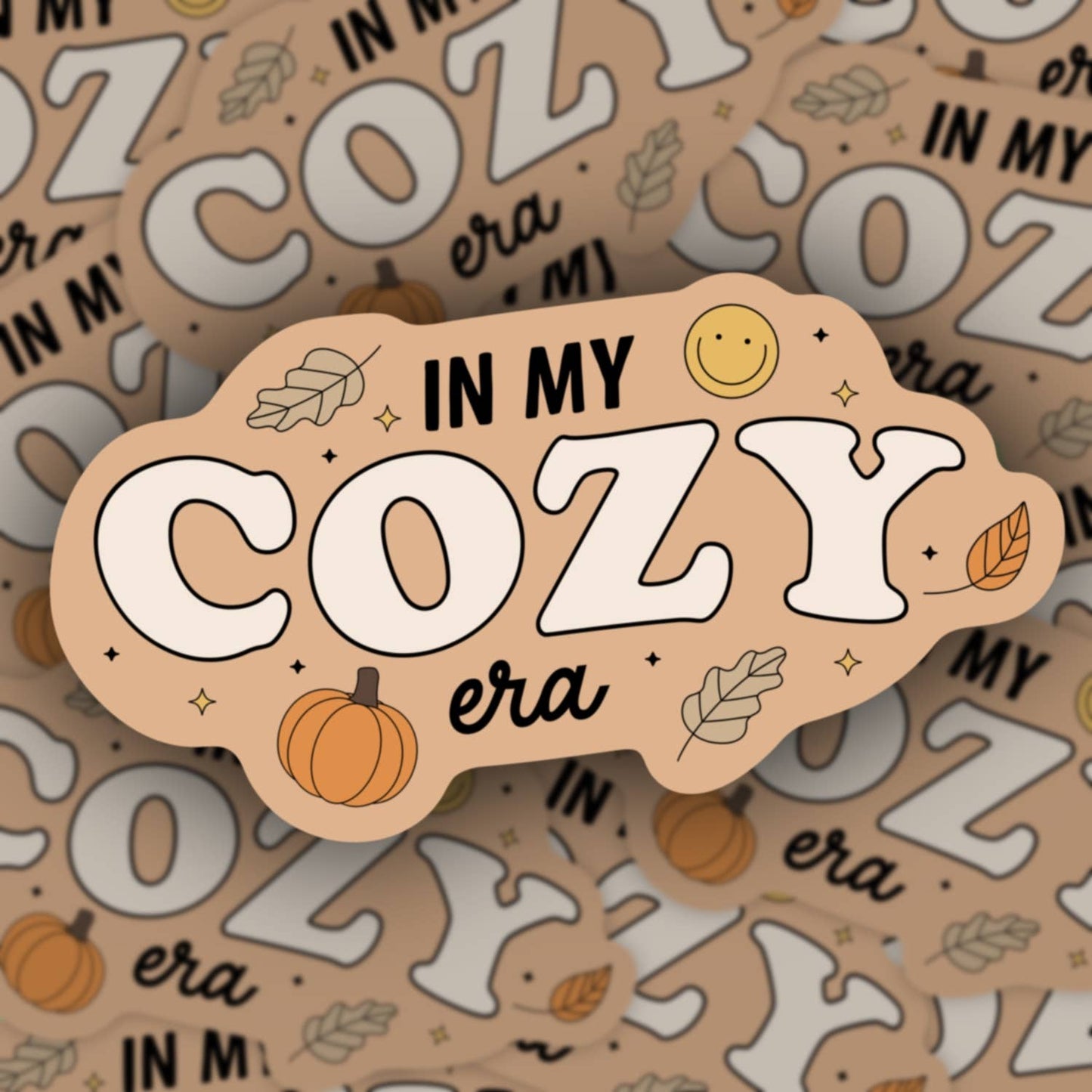 In My Cozy Era, fall neutral color sticker