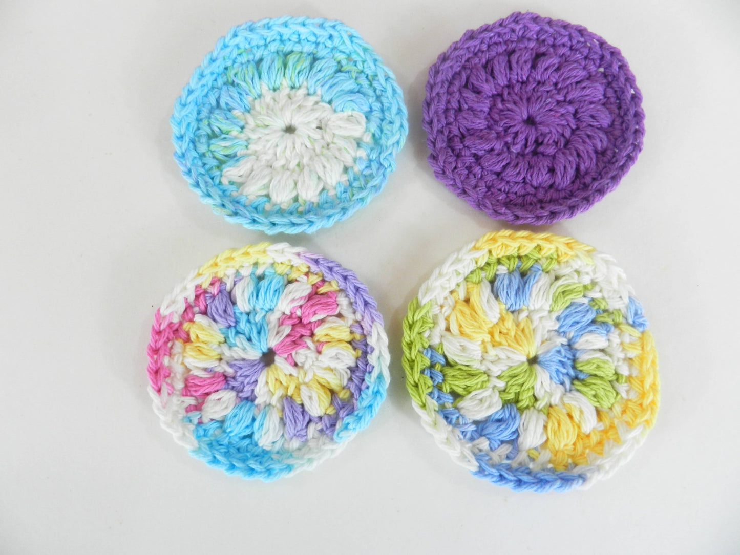 Cotton Puff Crochet Face Round Scrubbie Makeup Remover