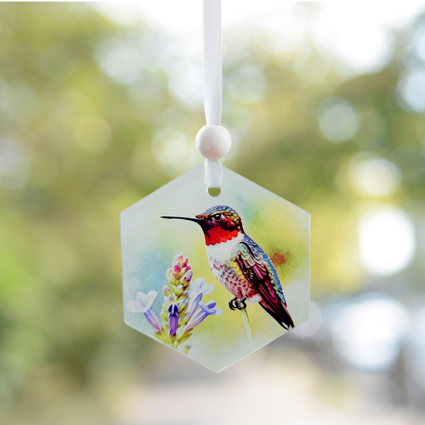 Window Charm - Ruby-throated Hummingbird | Suncatcher