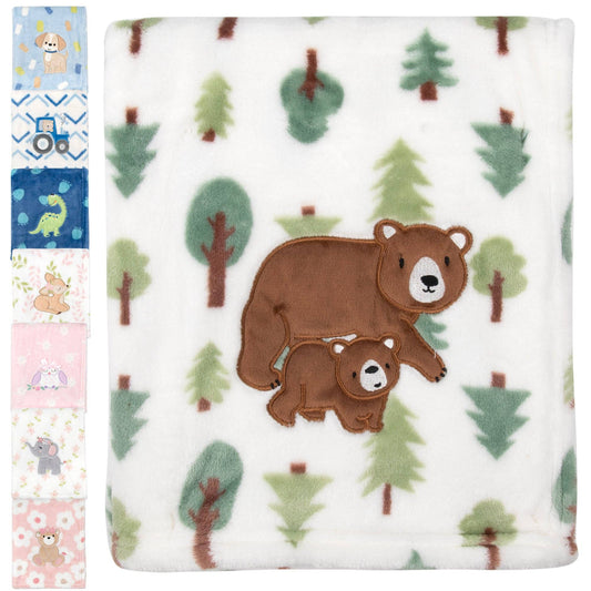 Animal Themed Fleece Baby Blankets 36" x 30"