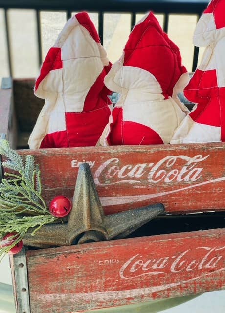 Fabric Christmas tree made from upcycled quilts