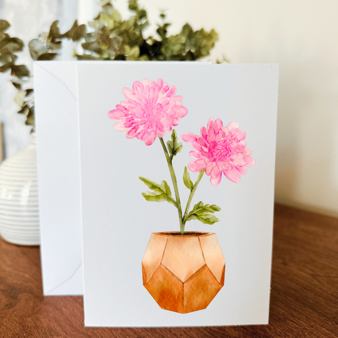 Potted Stems Notecard Set of 10 - Blank Inside