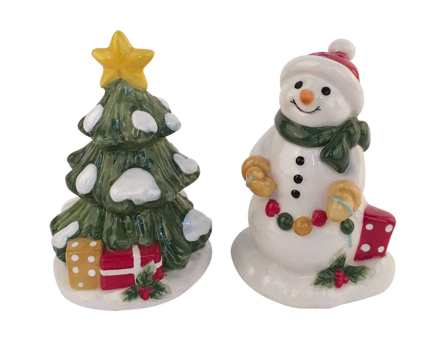 CHRISTMAS SNOWMAN AND TREE S&P SET
