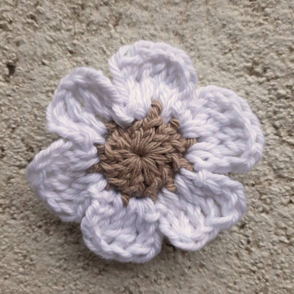 Boho Cotton Flower Hair Clip Barrette Style
