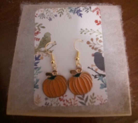 Fall Pumpkin Earrings