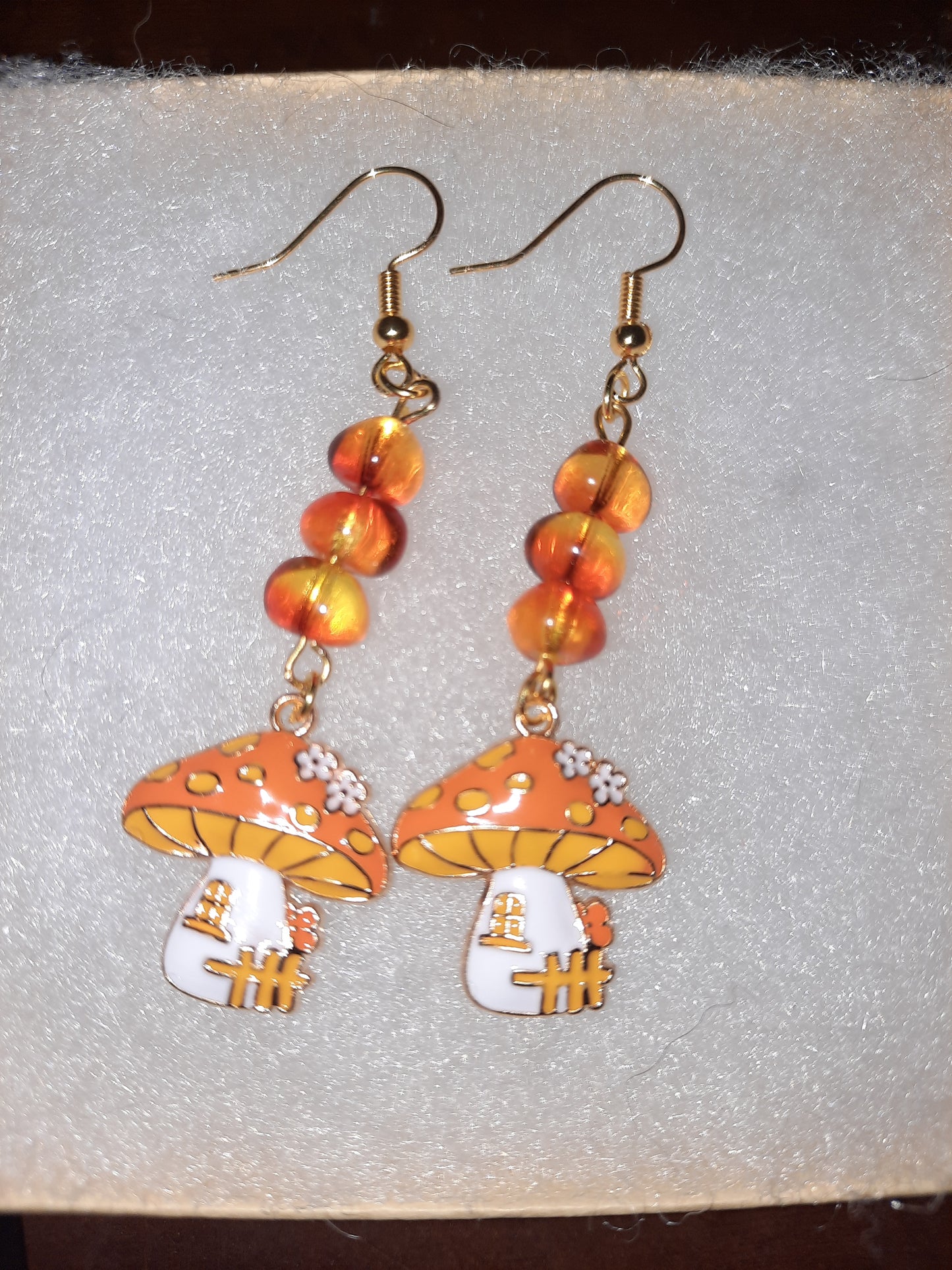 Mushroom Fairy House Earrings