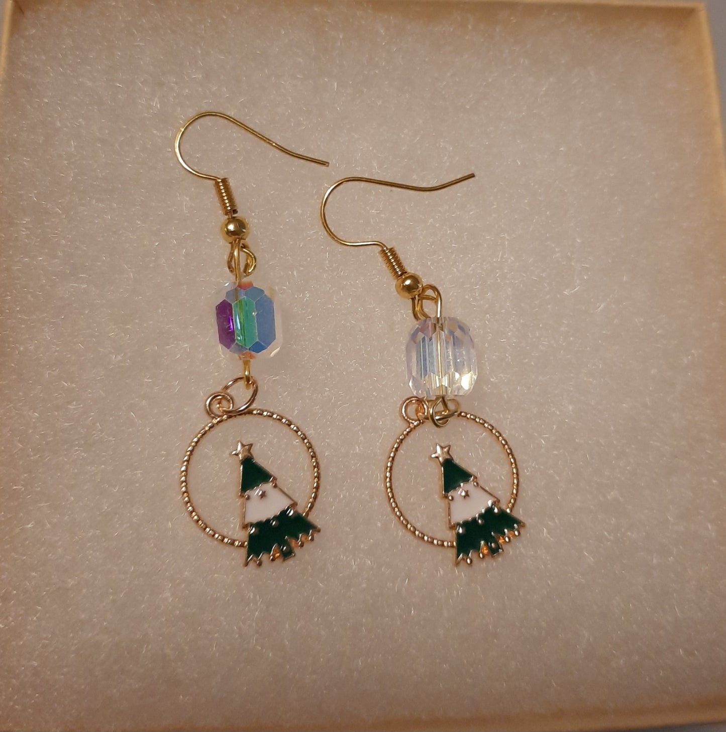 Christmas Tree Halo Earrings
