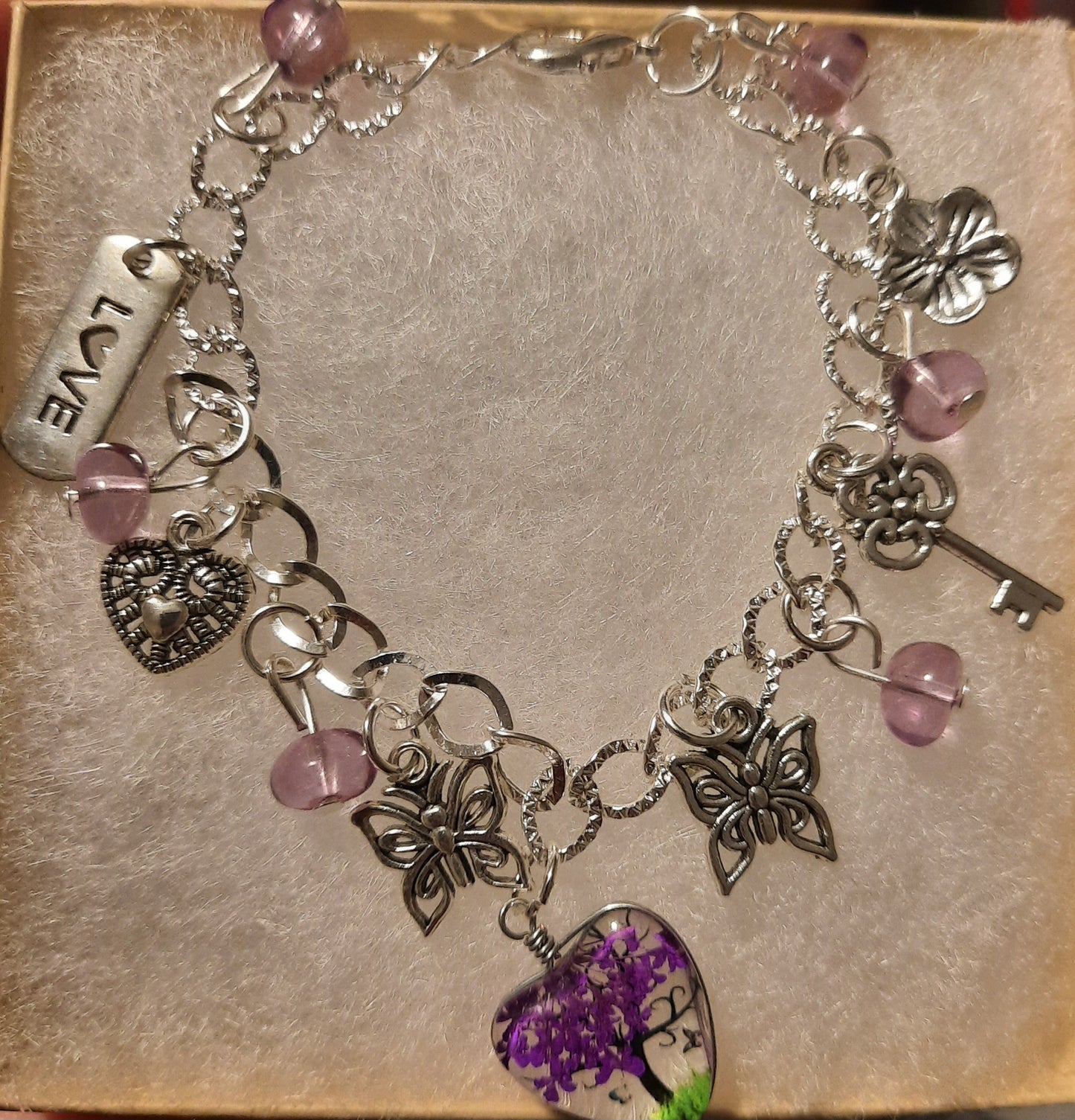 Butterfly Love Charm Bracelet