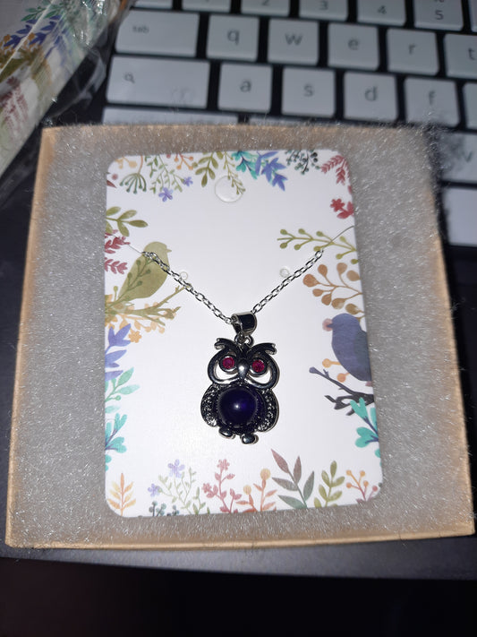 Onyx Owl Necklace