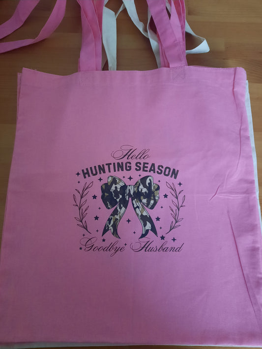 Pink Hunting Season Tote Bag