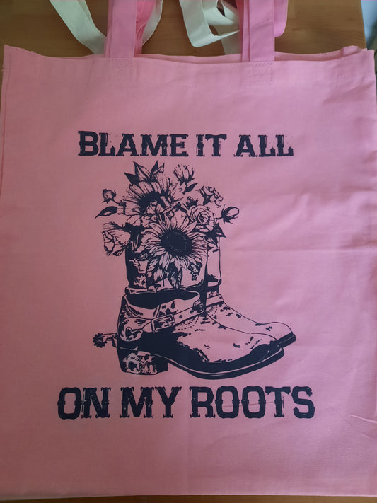 Blame It All On My Boots Tote Bag