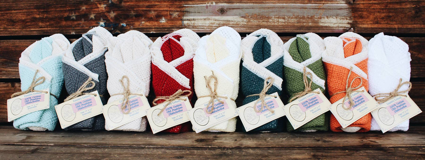 Cotton Dishcloths - Set of 4