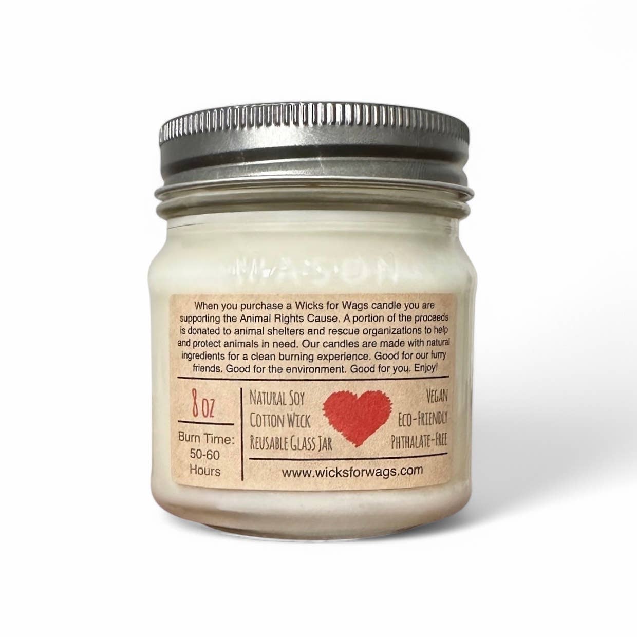 Amber + Oak | 8 oz Standard Mason Jar Soy Candle