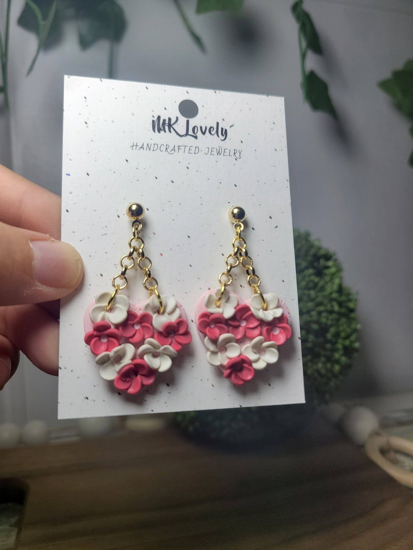 Floral Heart Dangles