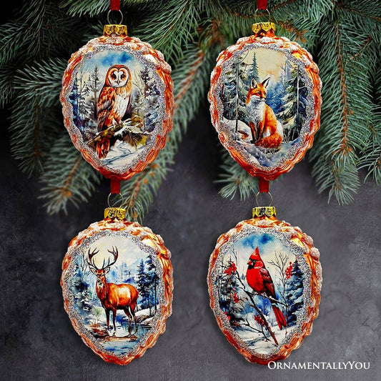 Illustrious Pinecone Beauties Woodland Animal Set of Four