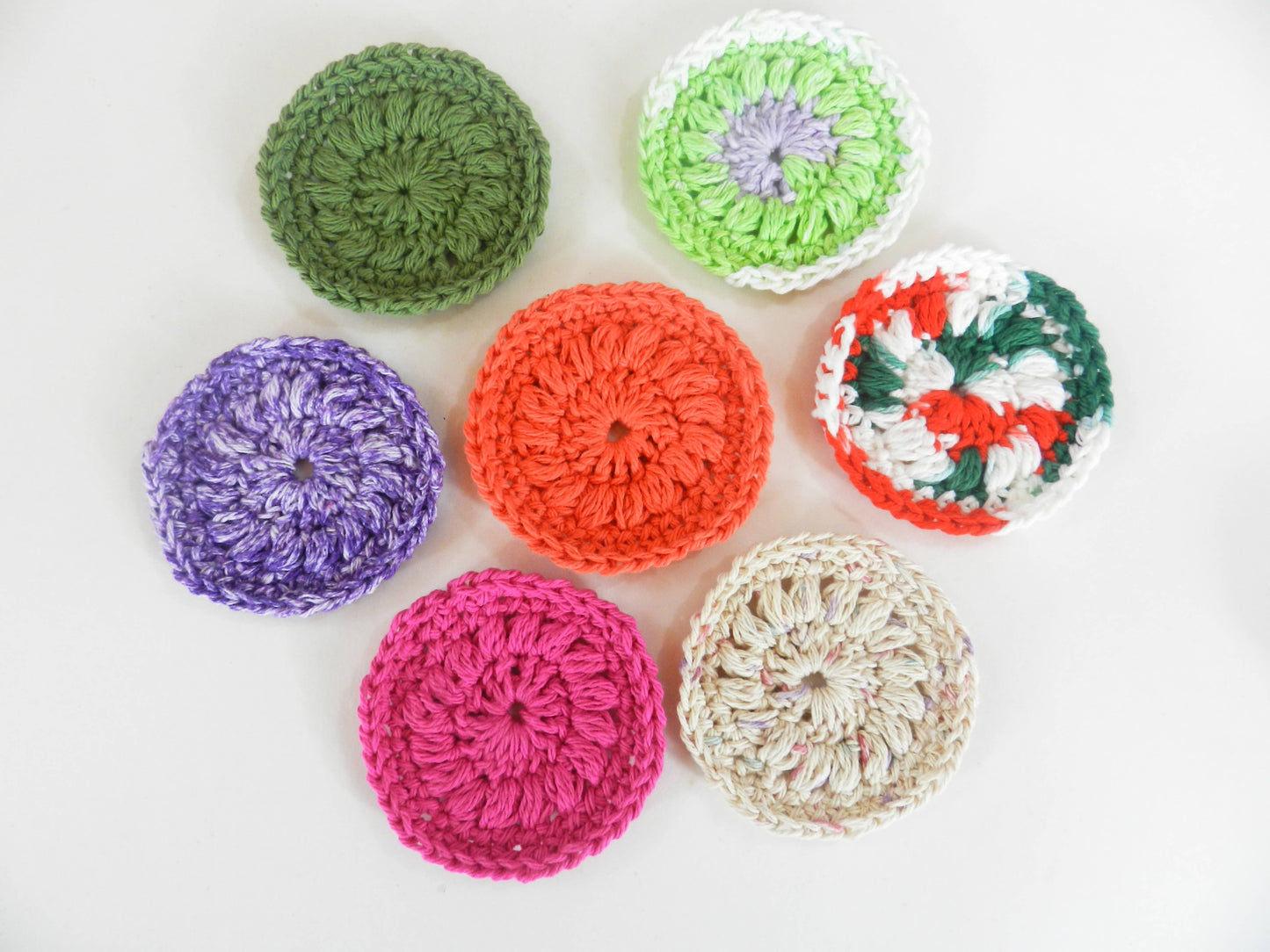 Cotton Puff Crochet Face Round Scrubbie Makeup Remover