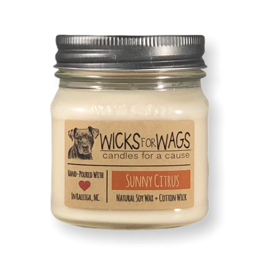 Sunny Citrus | 8 oz Standard Mason Jar Soy Candle