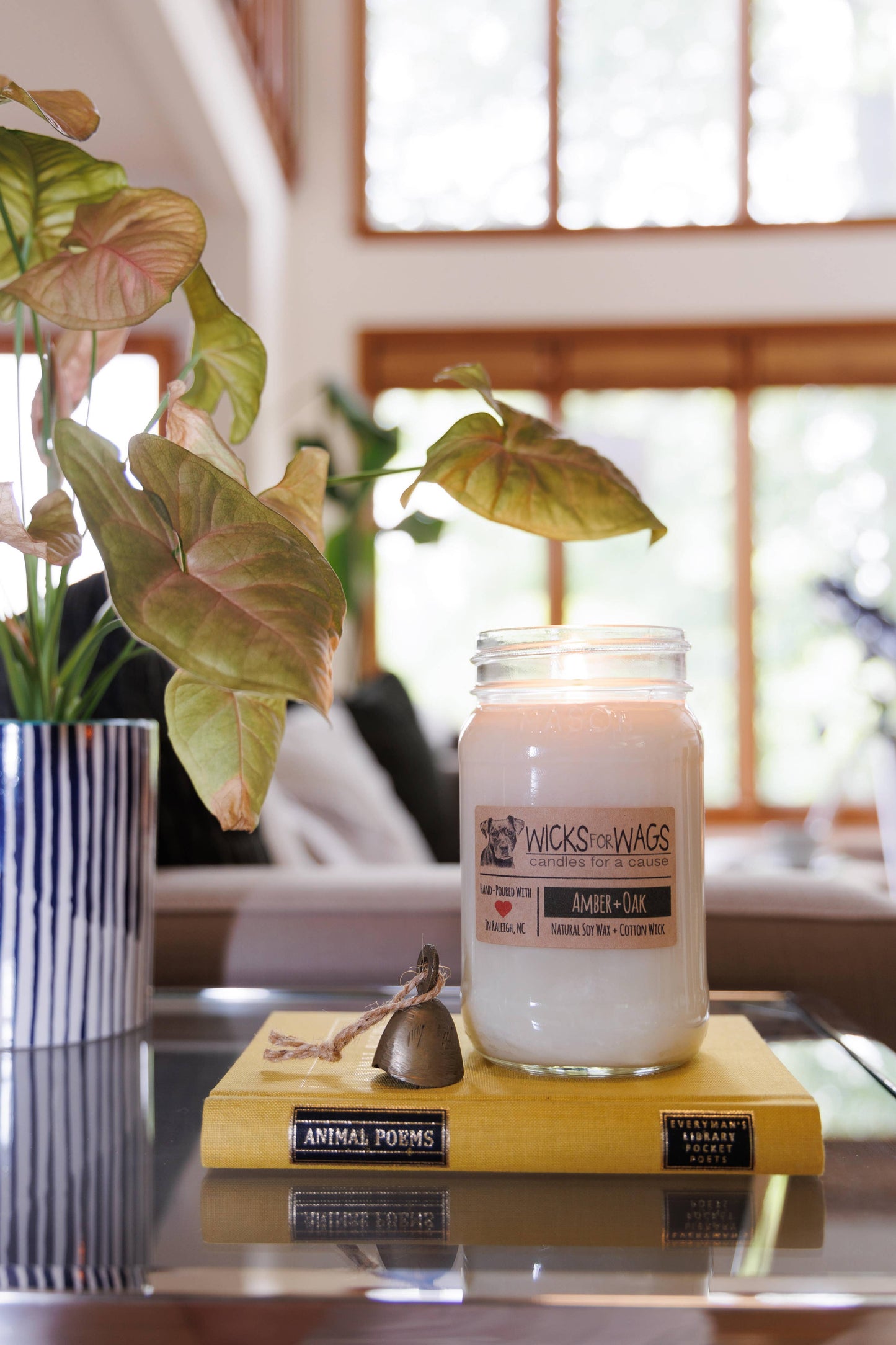 Amber + Oak | Large Mason Jar Soy Candle