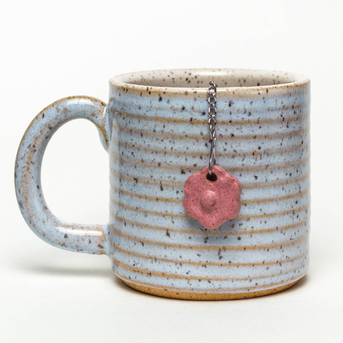Ceramic Flower Charm Tea Ball Infuser/Steeper - Handmade