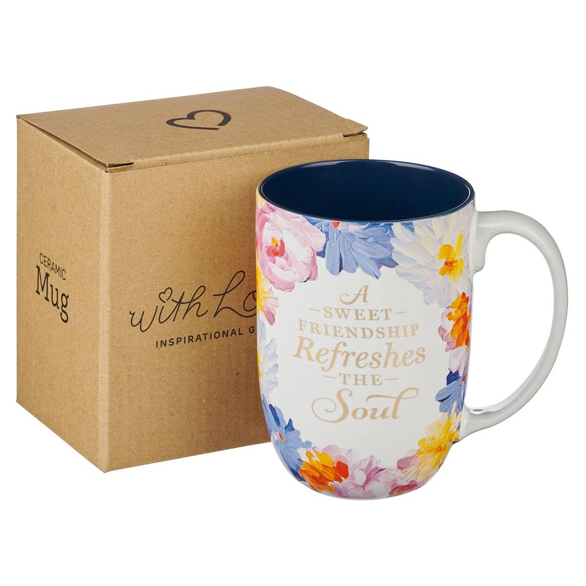 Mug Painted Floral Sweet Friendship