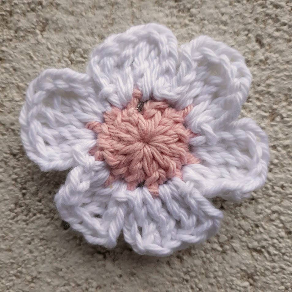 Boho Cotton Flower Hair Clip Barrette Style