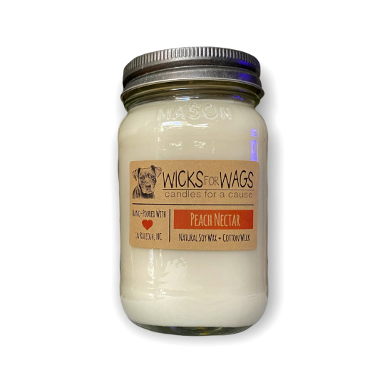 Peach Nectar | 14 oz Candle | Mason Jar Soy Candle