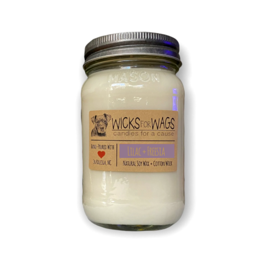 Lilac + Freesia | Large Mason Jar Soy Candle