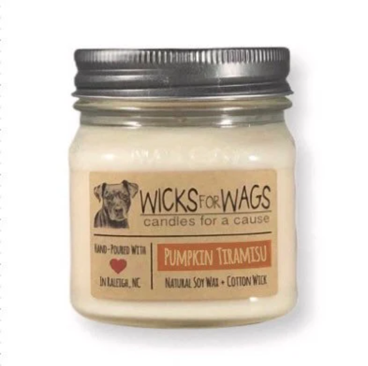 Pumpkin Tiramisu | Fall + Winter | 8 oz Mason Jar Soy Candle