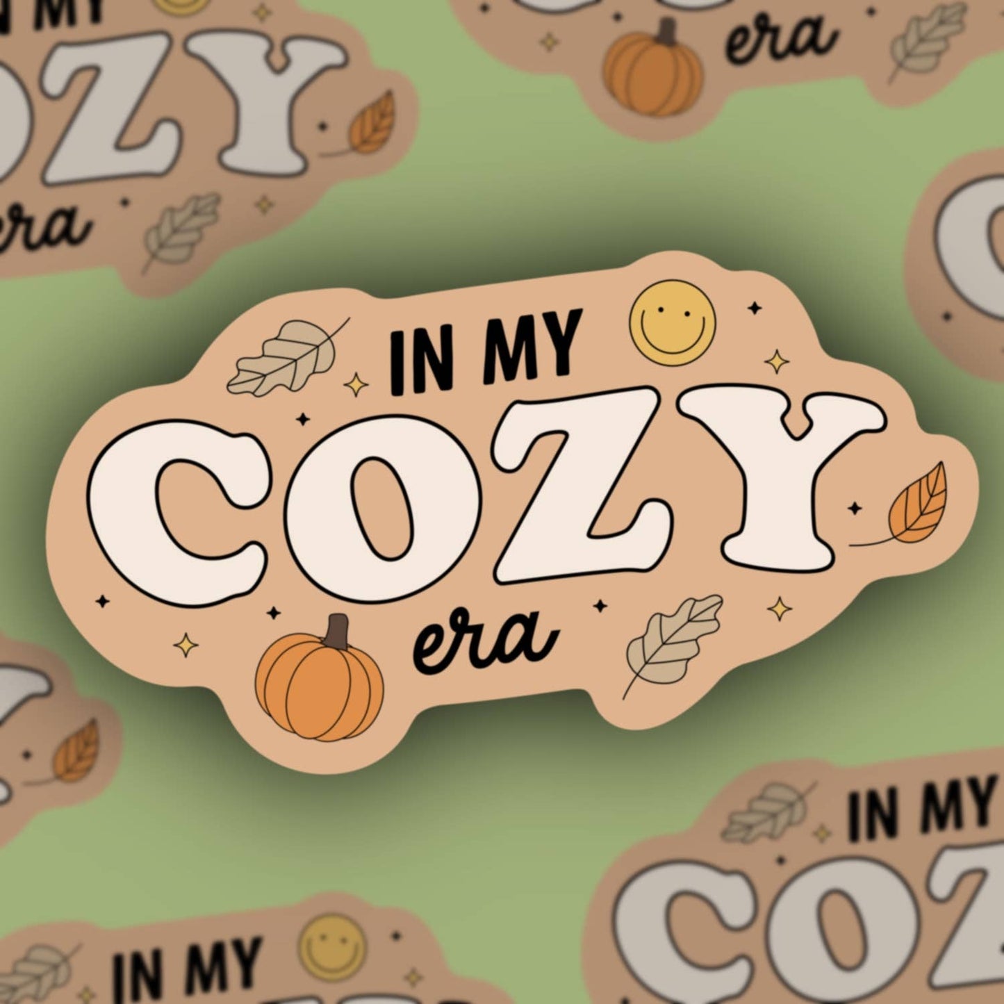 In My Cozy Era, fall neutral color sticker