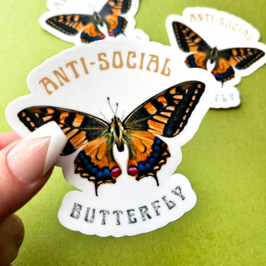 Anti Social Butterfly, Vinyl Sticker