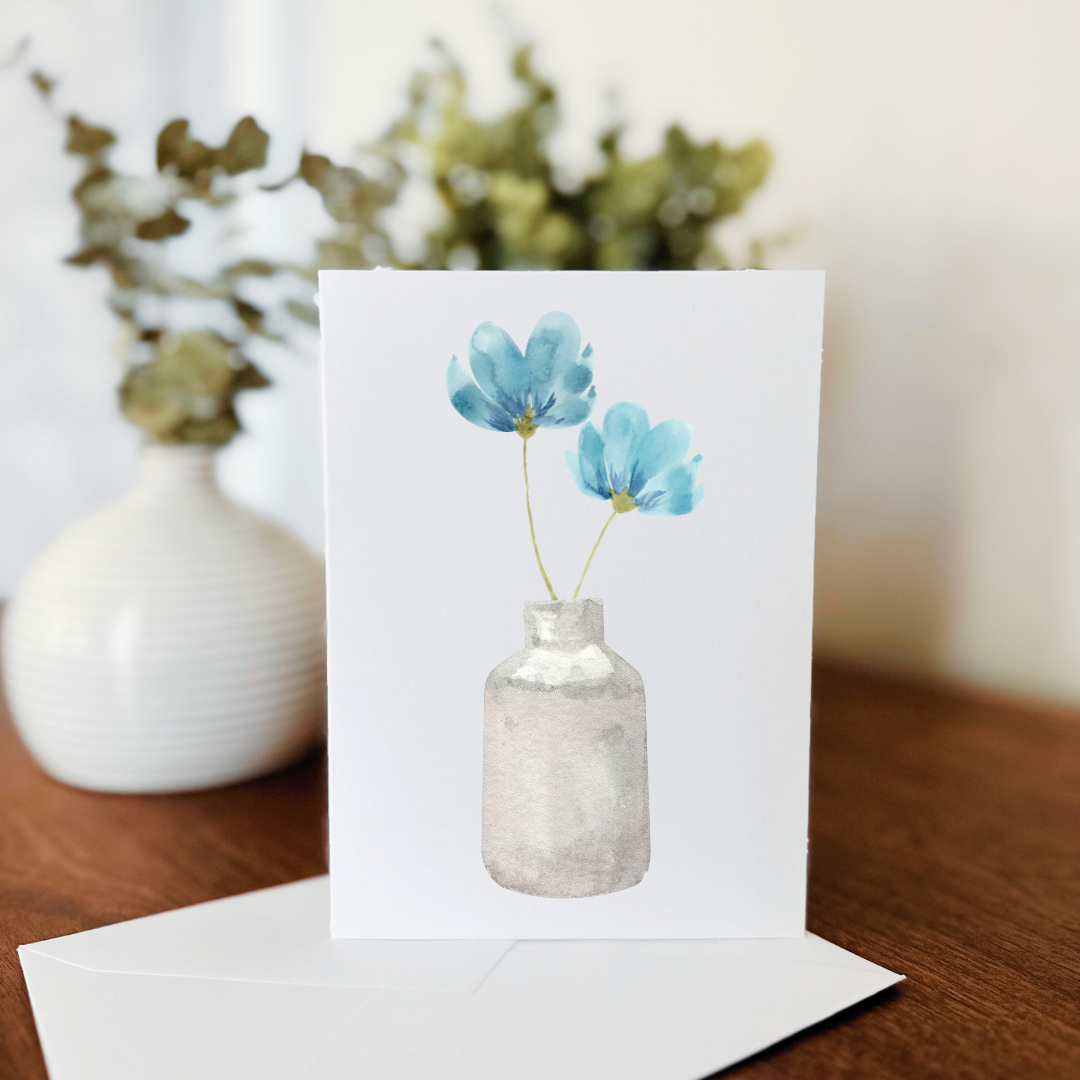 Potted Stems Notecard Set of 10 - Blank Inside