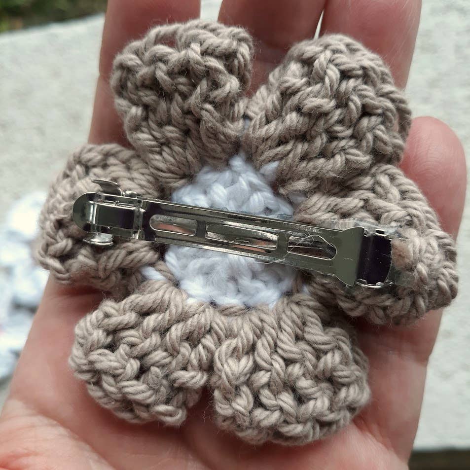 Boho Cotton Flower Hair Clip Barrette Style
