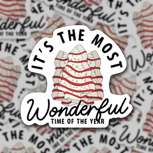 Most Wonderful Time of the Year, Holiday Snack Cake Sticker