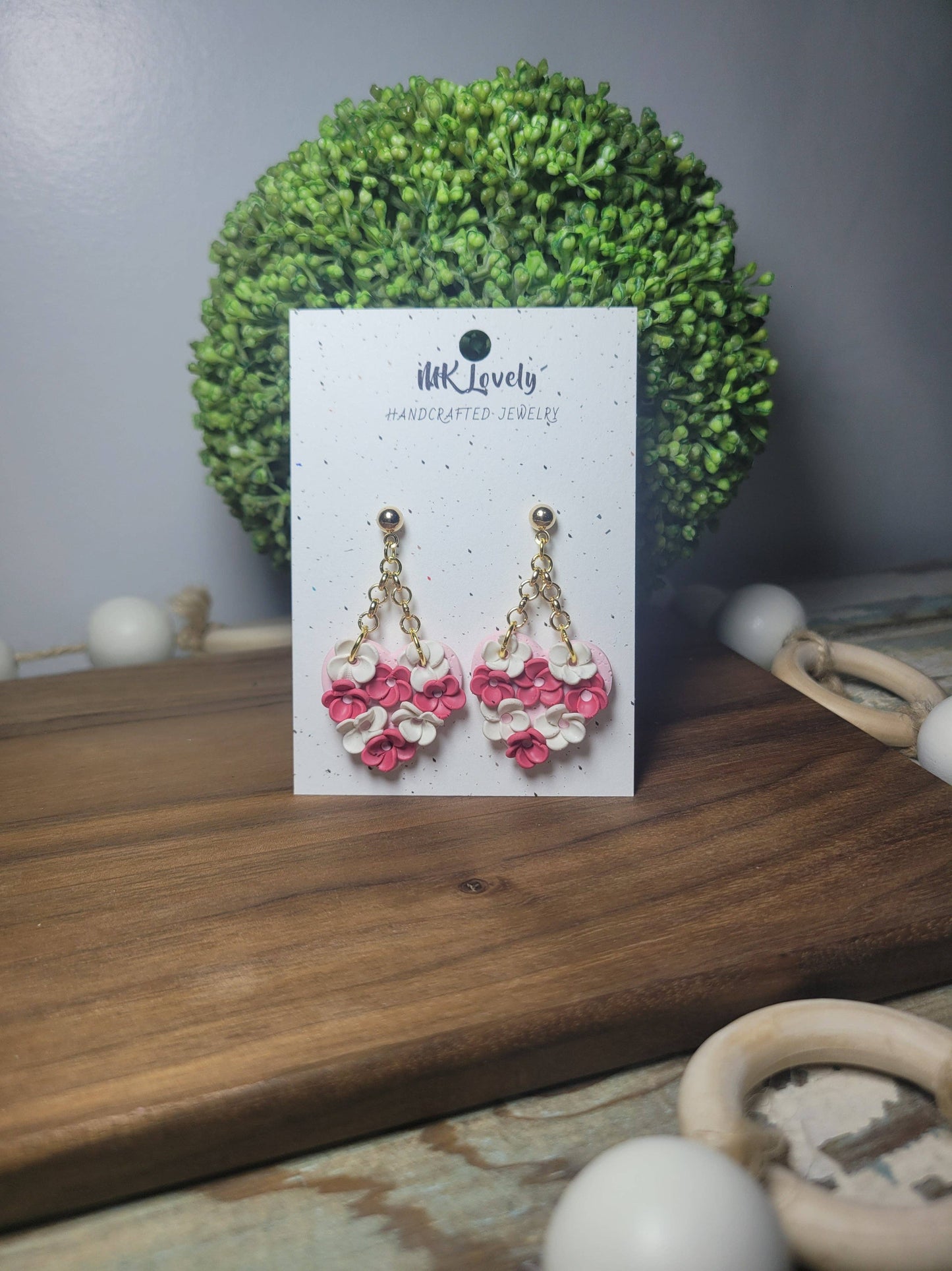 Floral Heart Dangles
