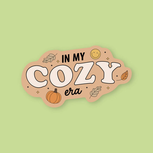 In My Cozy Era, fall neutral color sticker