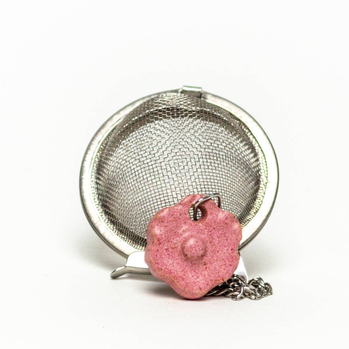 Ceramic Flower Charm Tea Ball Infuser/Steeper - Handmade