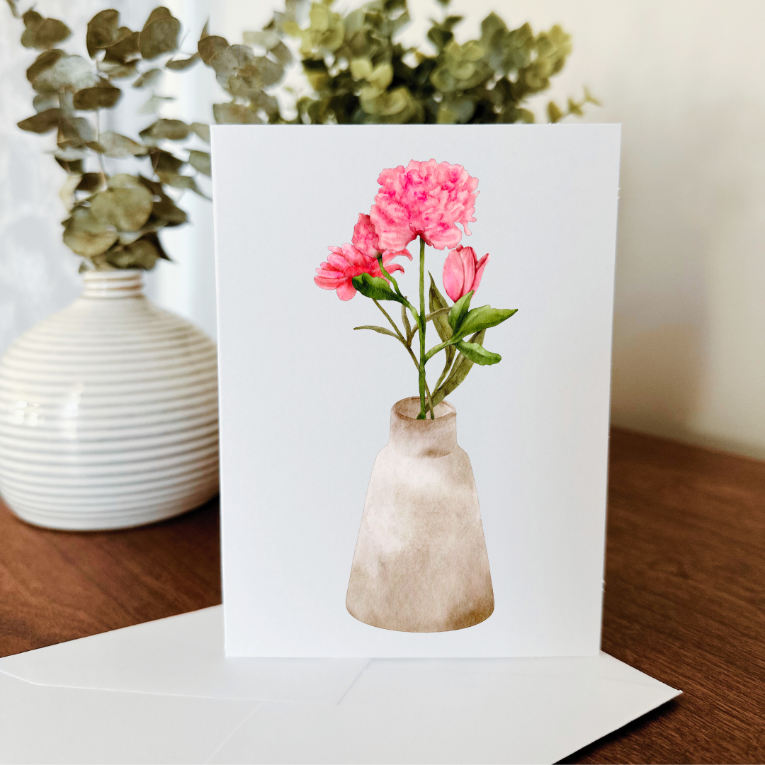Potted Stems Notecard Set of 10 - Blank Inside