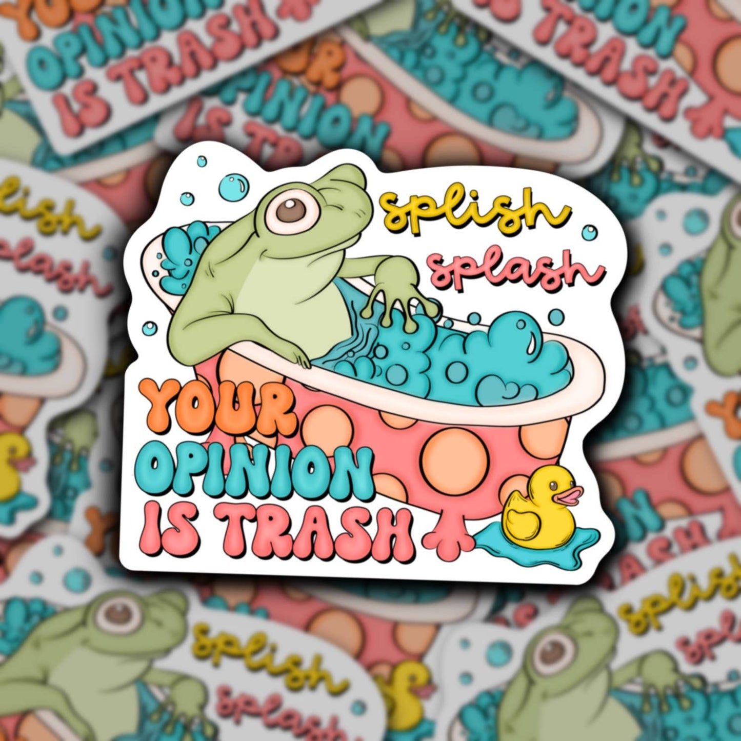 Your Opinion is Trash, Funny Frog Sticker