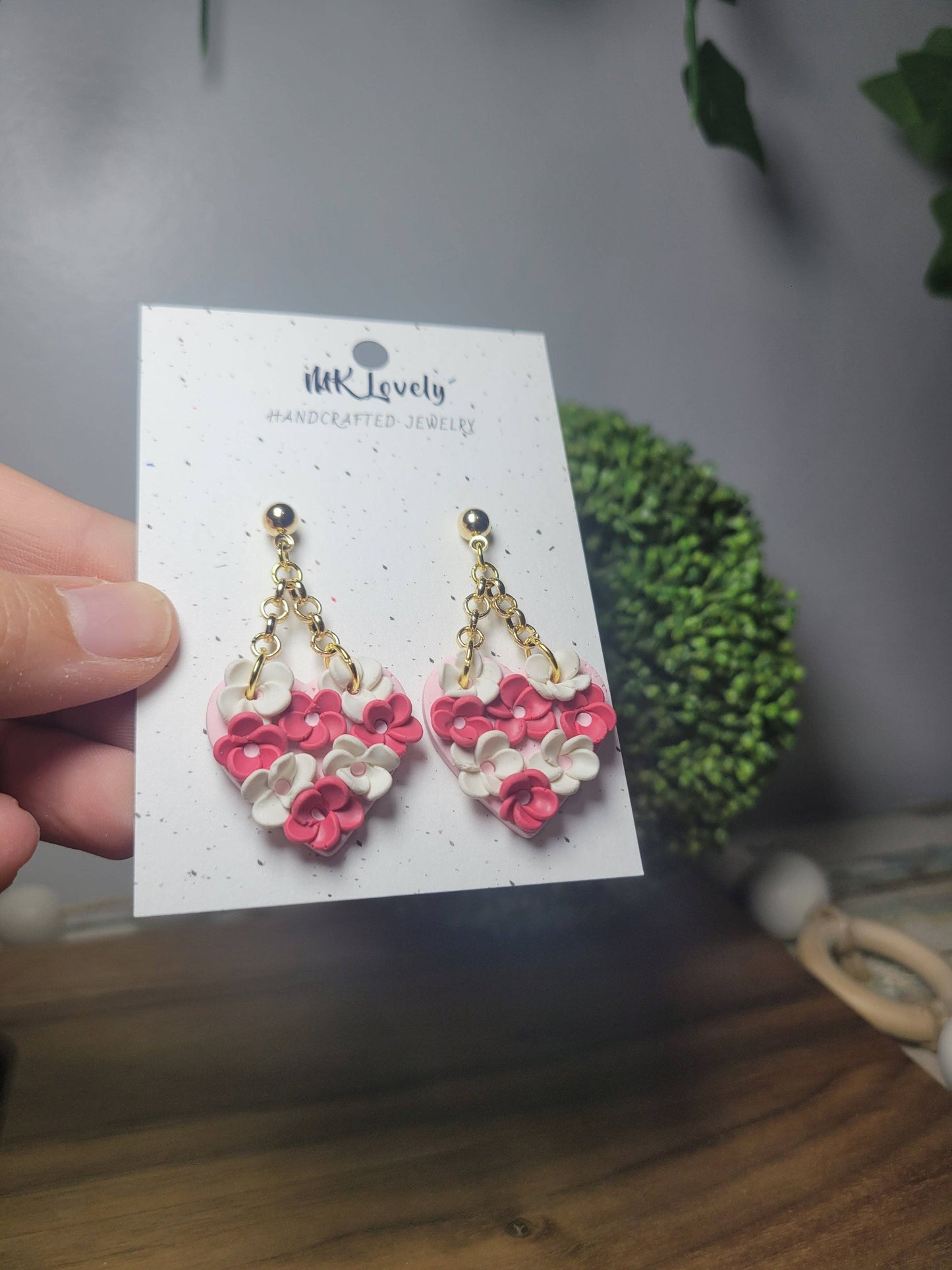 Floral Heart Dangles