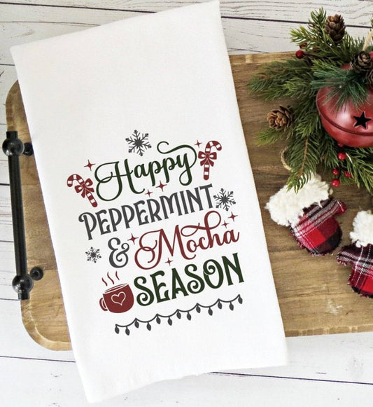 Happy Peppermint & Mocha Season Towel