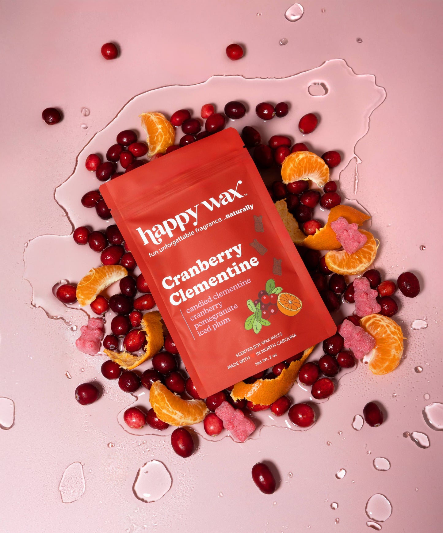 Cranberry Clementine Wax Melts - Sample Pouch (2 oz)