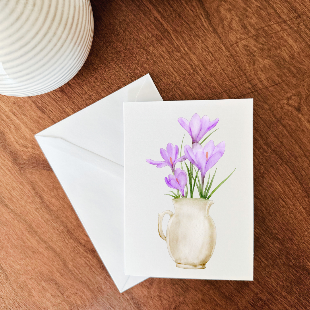 Potted Stems Notecard Set of 10 - Blank Inside