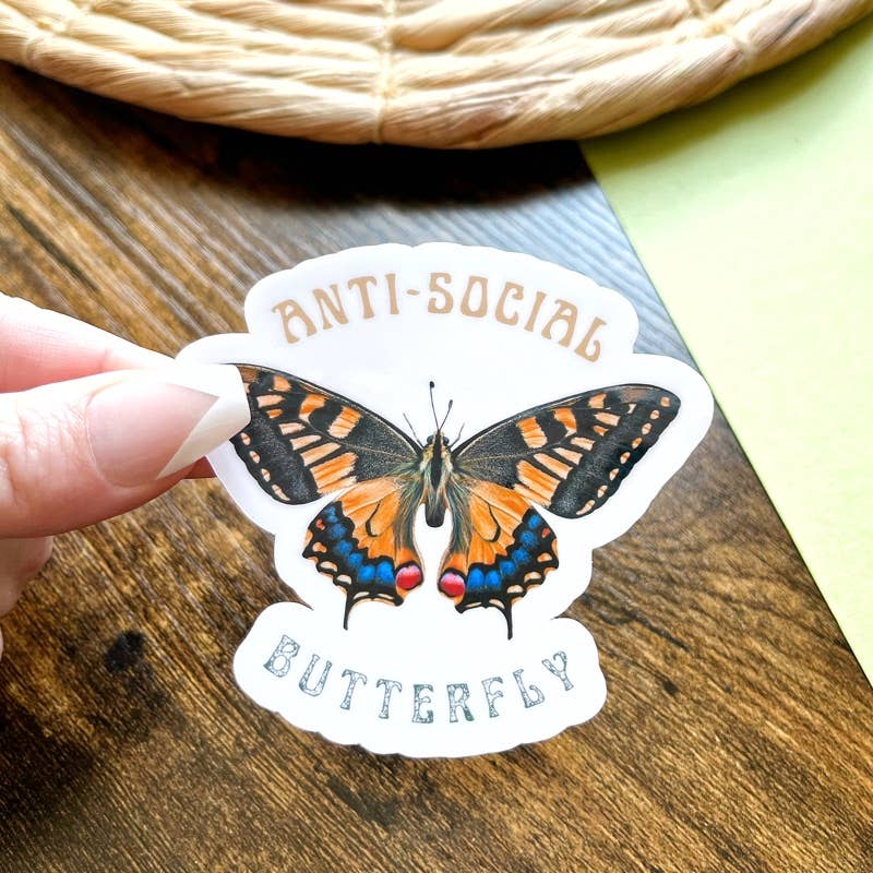 Anti Social Butterfly, Vinyl Sticker