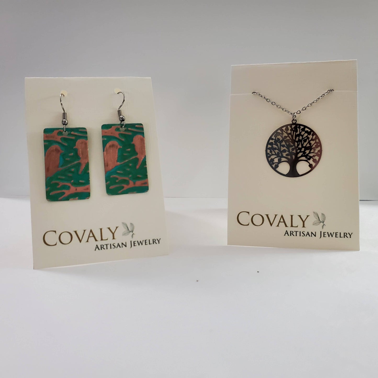 Flame Paint Copper GoGo Circle Earrings